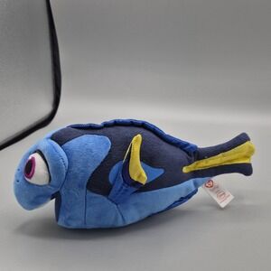 8" TY Sparkle Disney Pixar Finding Dory Blue Tang Fish Plush Bean Stuffed Animal